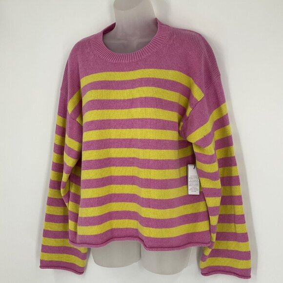 Velvet by Graham & Spencer Pink and Yellow Striped Sweater - Picture 12 of 12